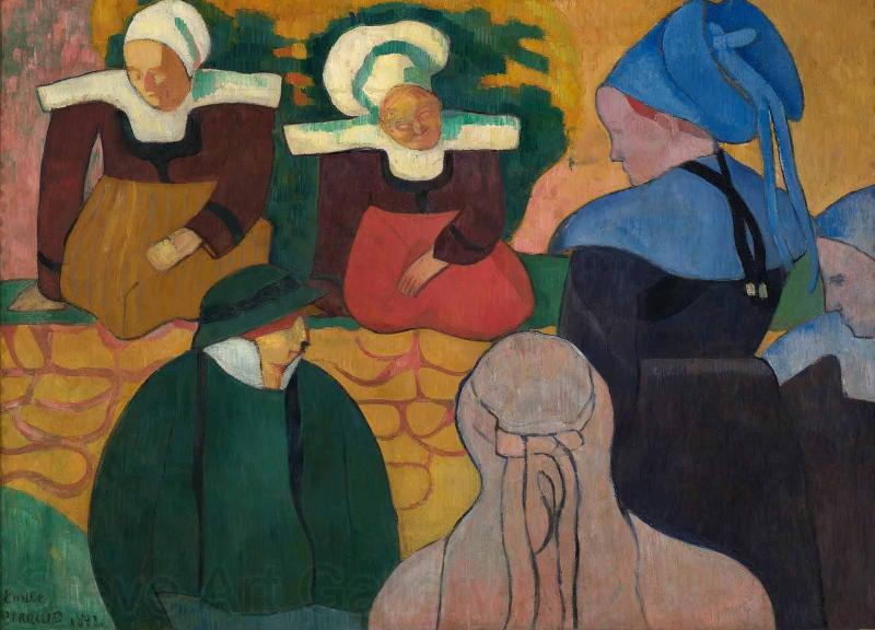 Emile Bernard Breton Women at a Wall